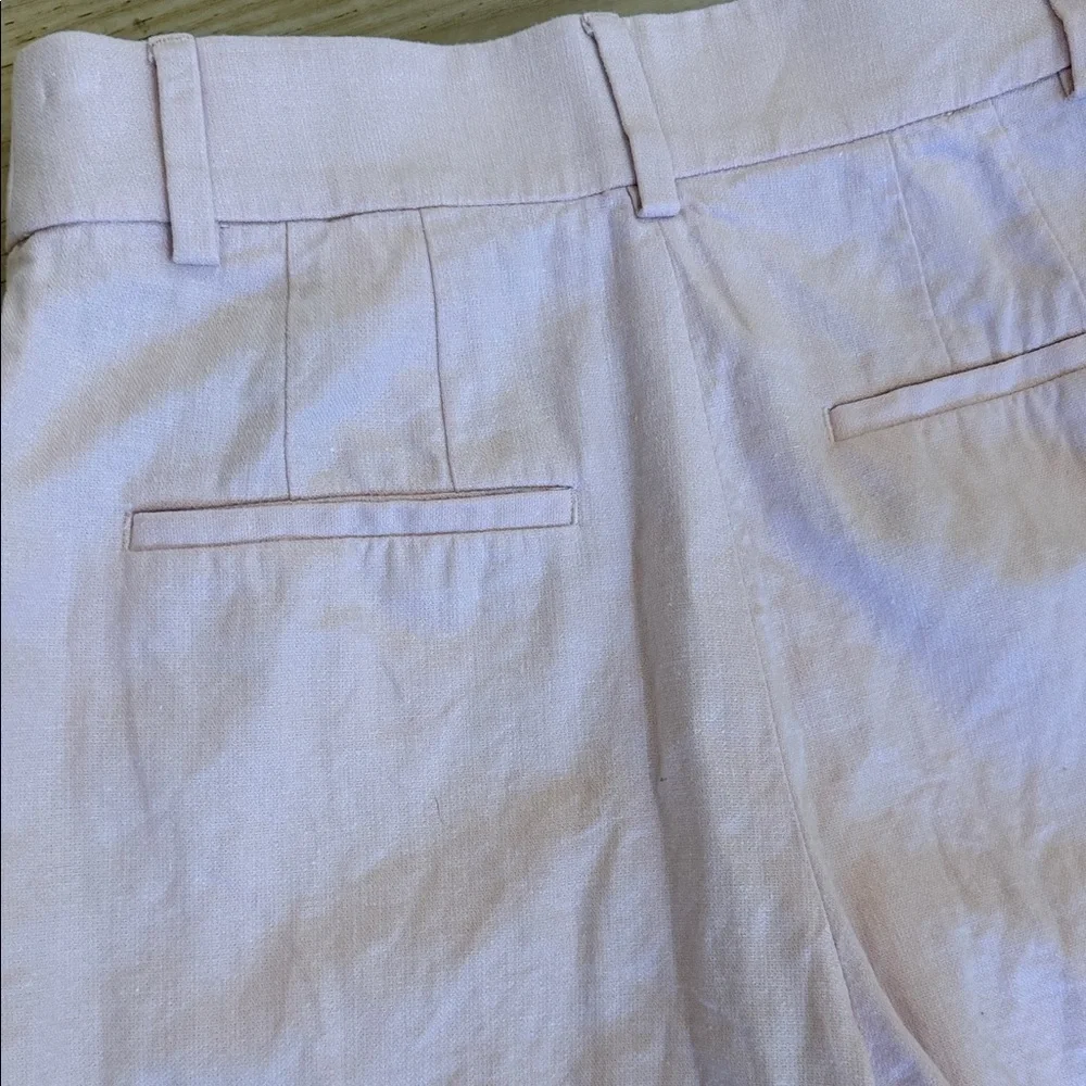 Pastel Pink Linen Blend Womens Pants size 2